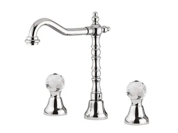 ODESSA CRYSTAL - F3906A/S - 3 hole countertop washbasin tap by Rubinetteria Giulini - view 2